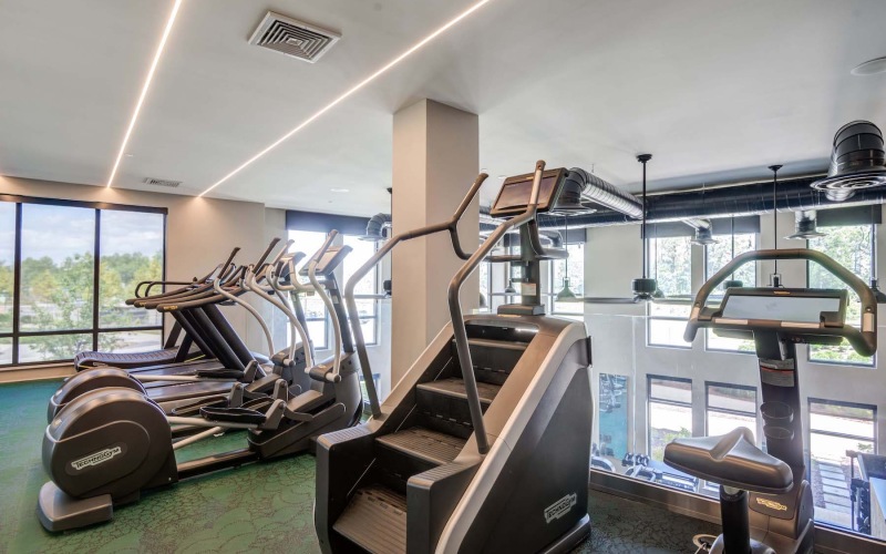fitness center room showing ample equipment