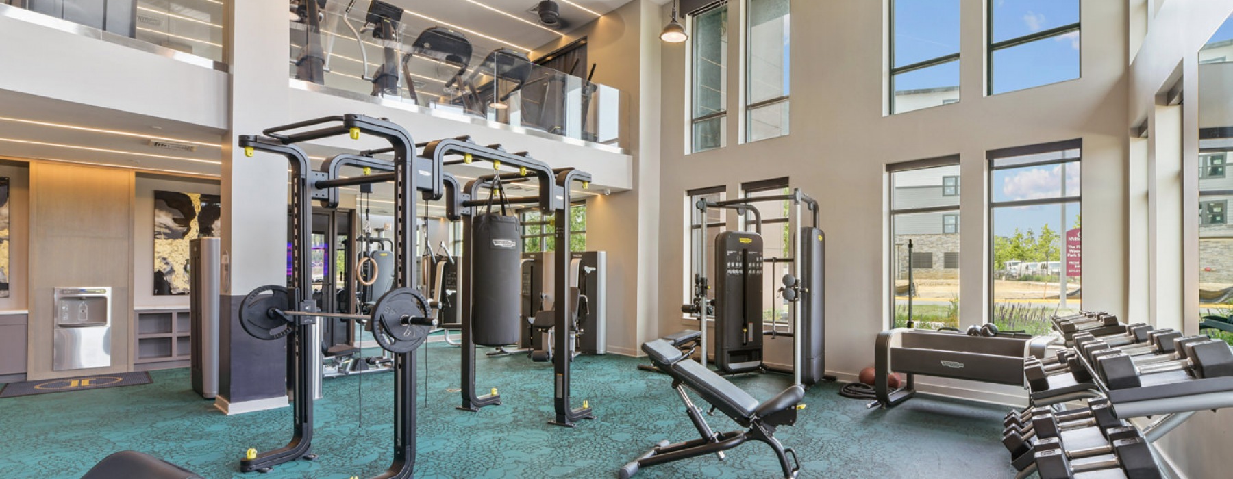 Spacious two story fitness center